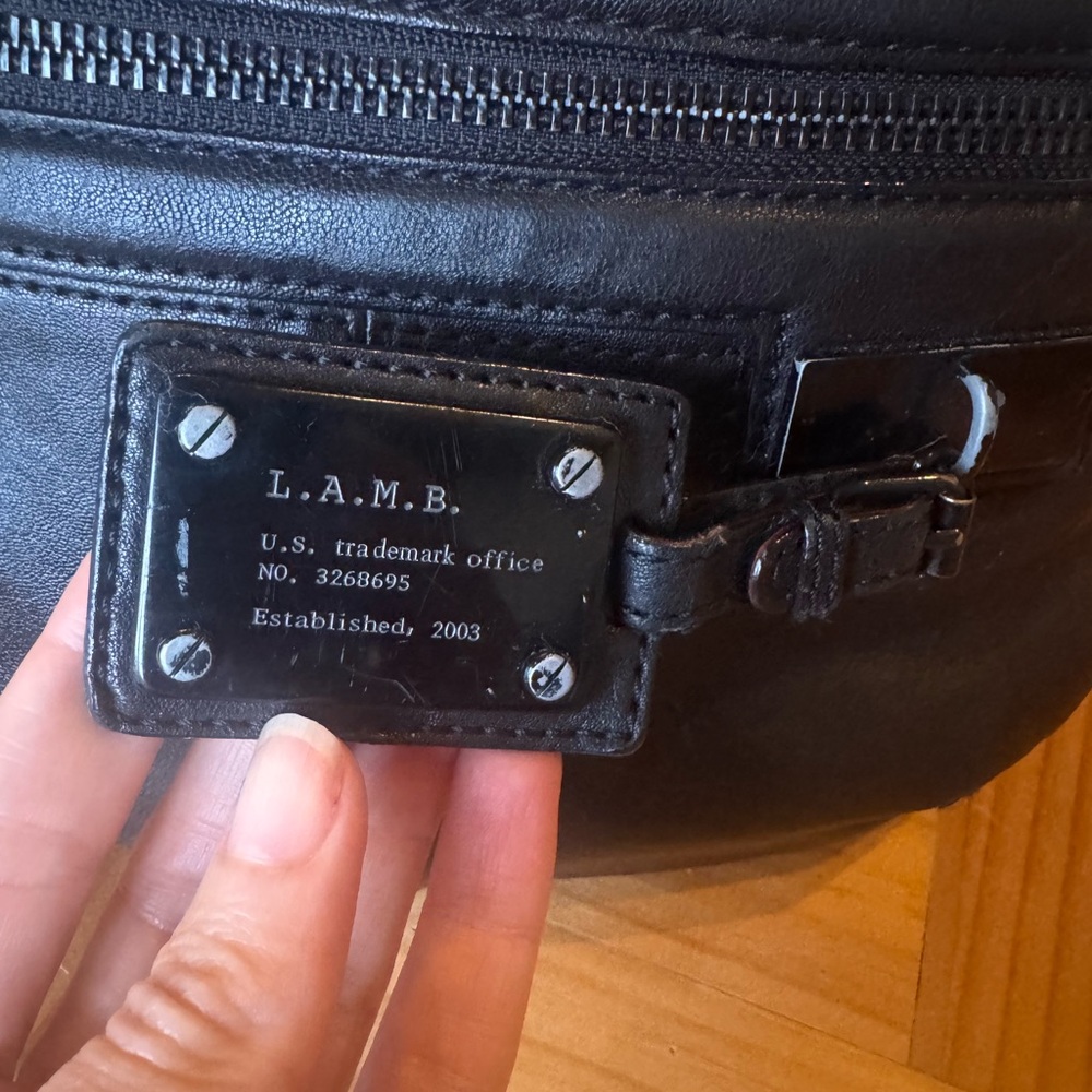 L.A.M.B. Black Leather Hobo Bag - Picture 3 of 6